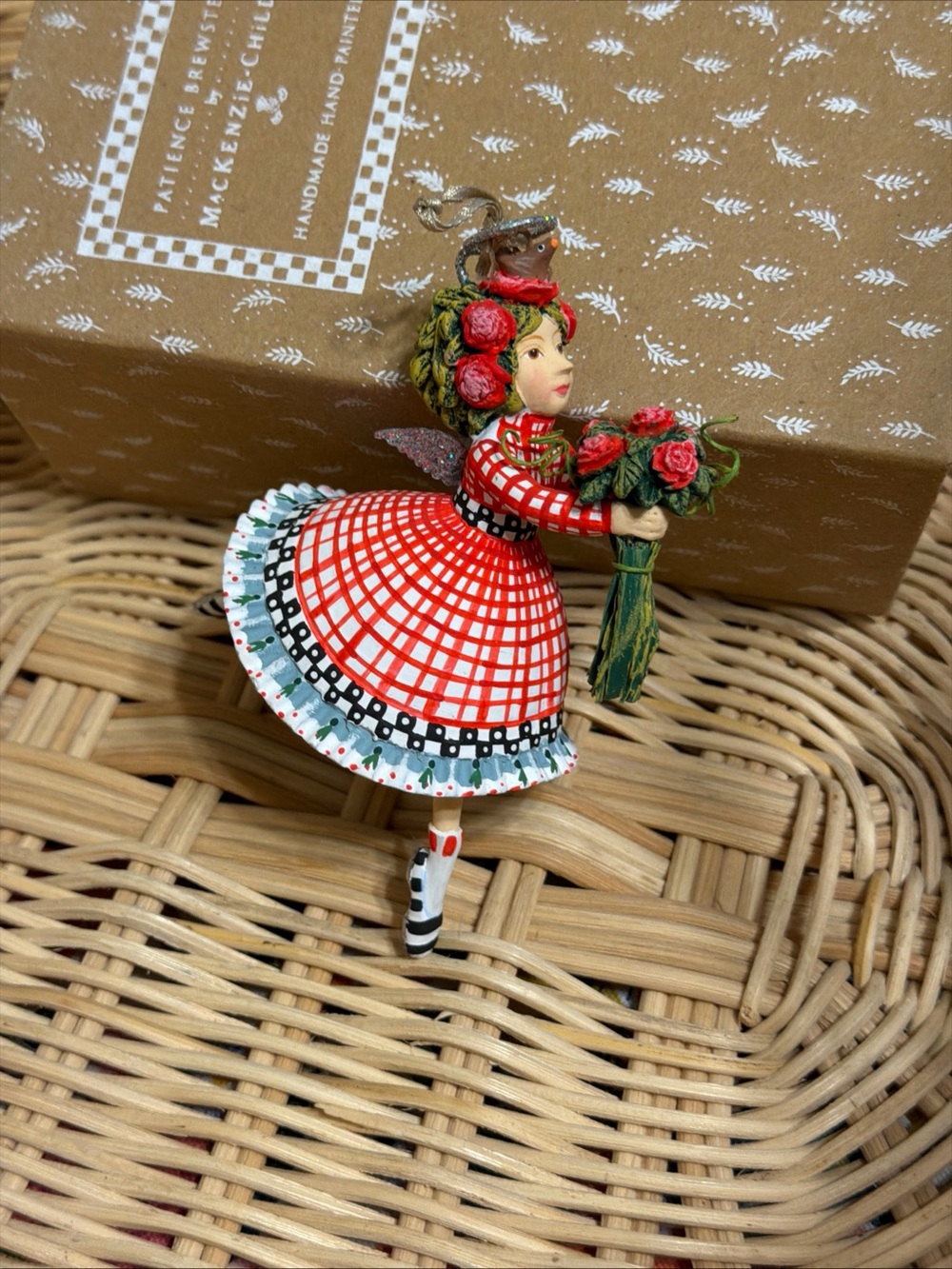 Patience Brewster MacKenzie-Childs Gardening Is Paradise Angel Ornament 08-41046